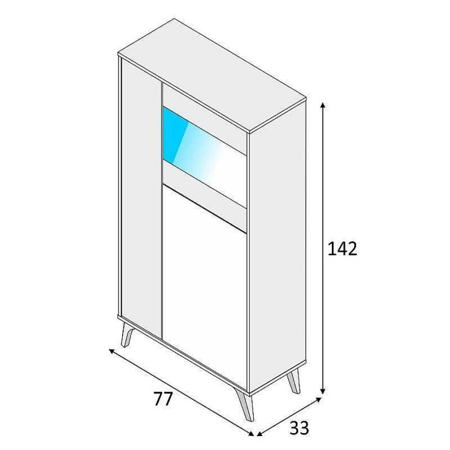 Salones SAYEZ | Mueble Vitrina 3 Puertas Kikua Plus