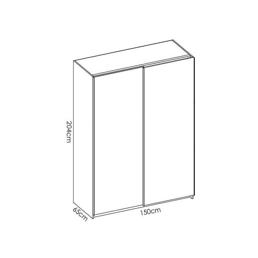 Juvenil SAYEZ | Armario Blanco Puertas Correderas 150 Cm