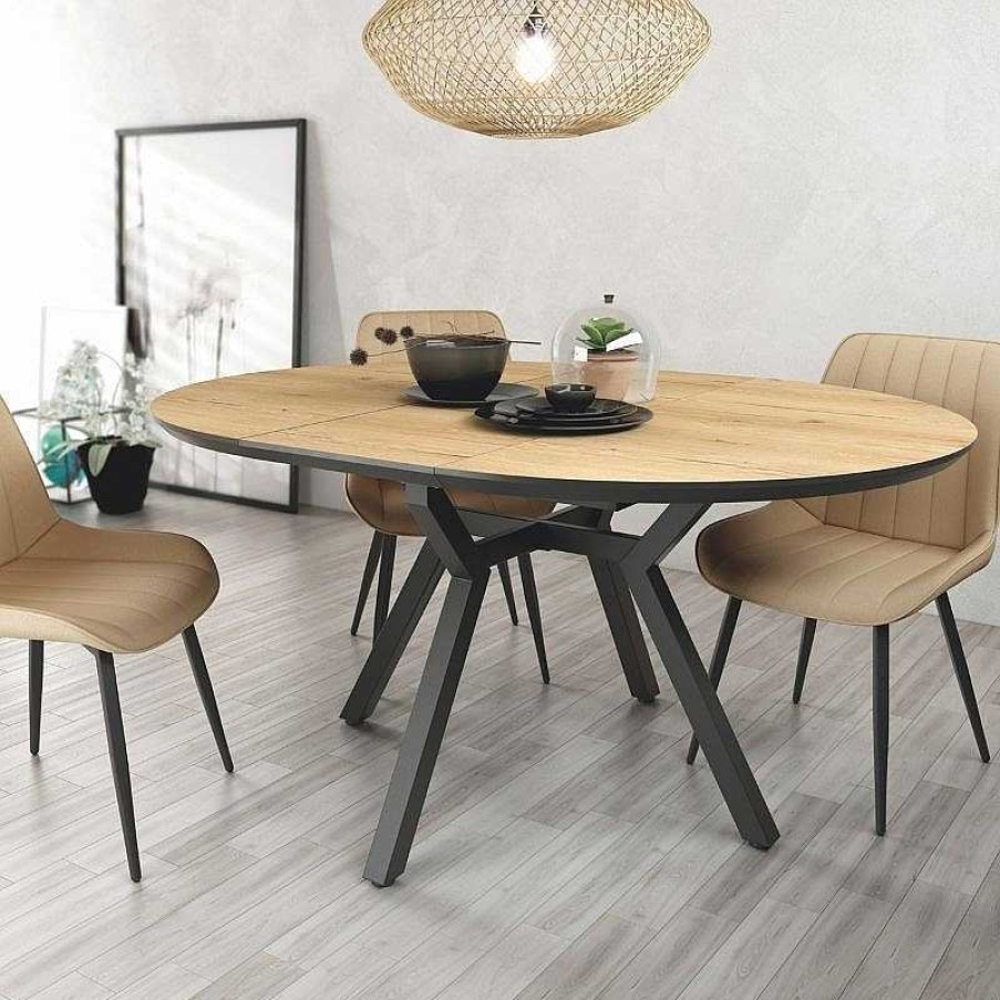 Salones SAYEZ | Mesa Comedor Extensible Cant Brico 120 Roble