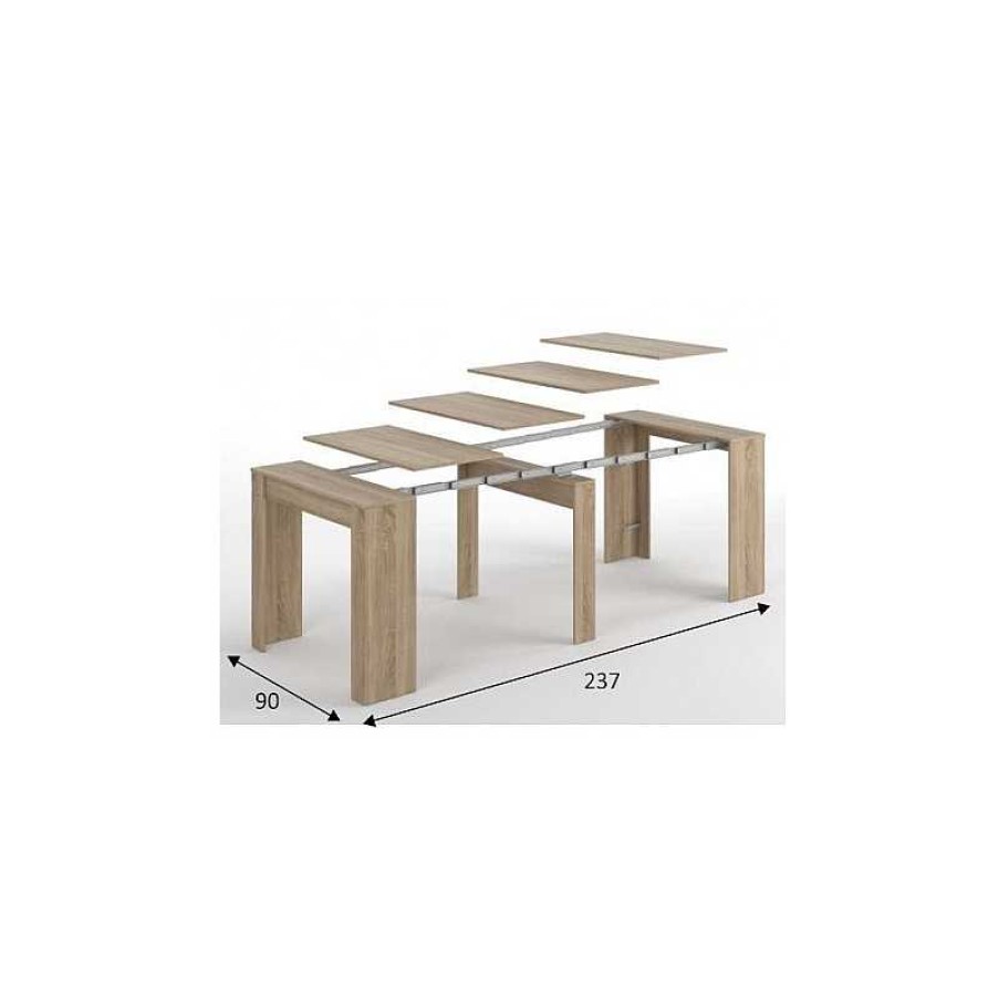 Salones SAYEZ | Mesa Comedor Extensible Consola Cemento