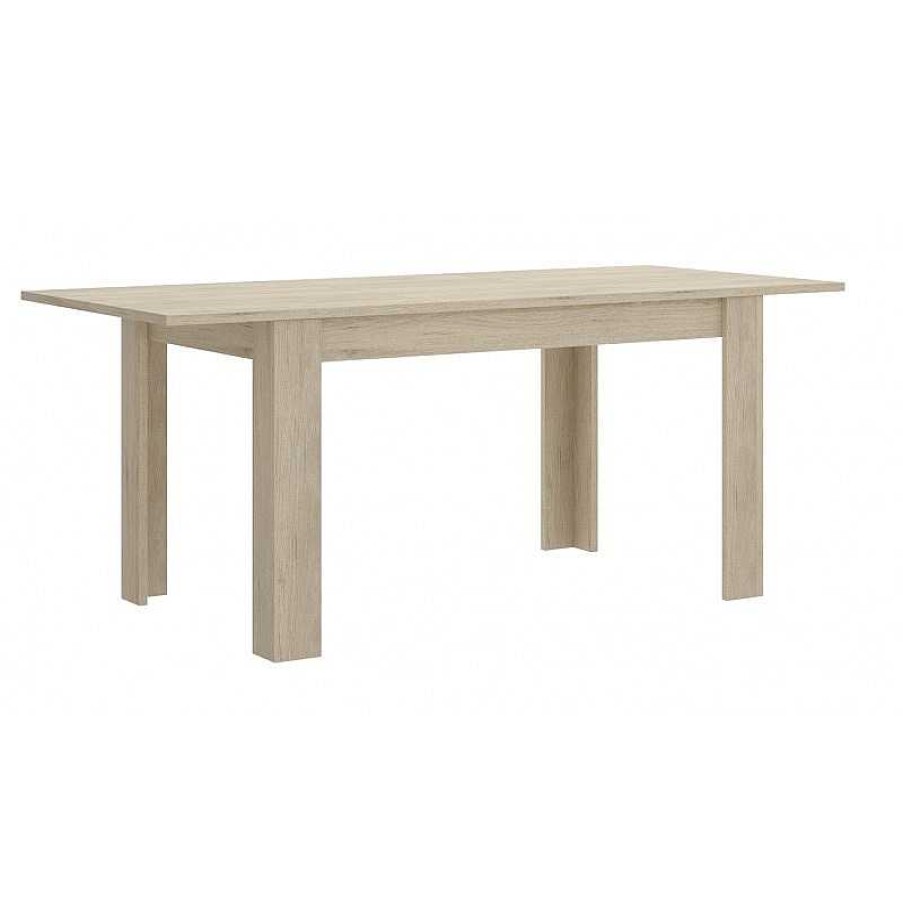 Salones SAYEZ | Conjunto Mesa Ness Natural Y 4 Sillas Tower Blancas