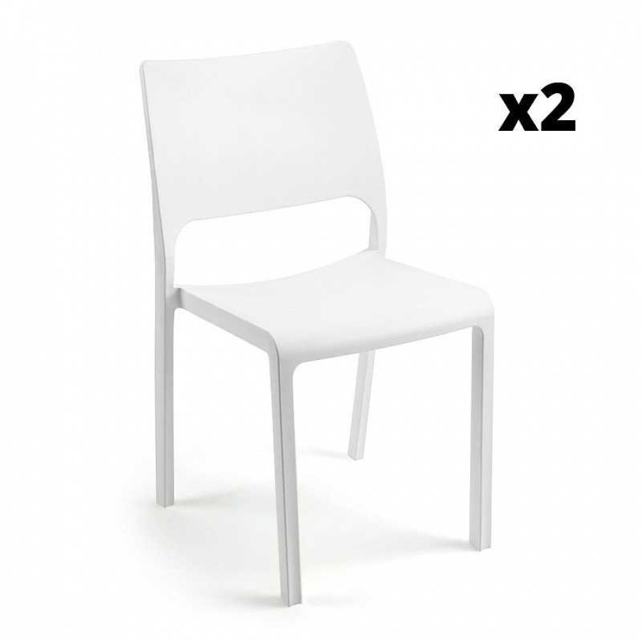 Salones SAYEZ | Pack 2 Sillas Breva Exterior Blanco