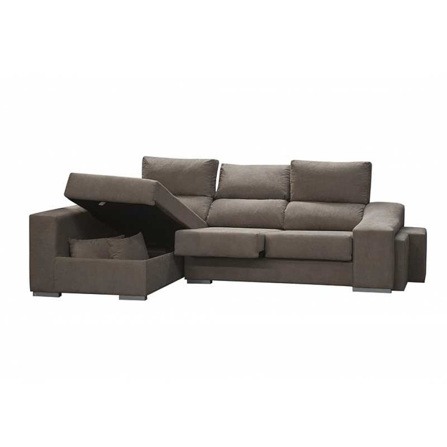 Sof S Y Sillones SAYEZ | Chaise-Longue Chill Marr N Tostado Visto Frente Izquierda