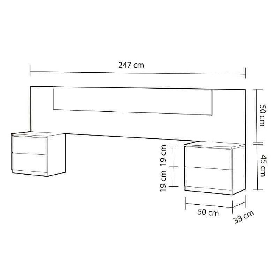 Dormitorio SAYEZ | Cabecero Y Mesitas Mediterraneo