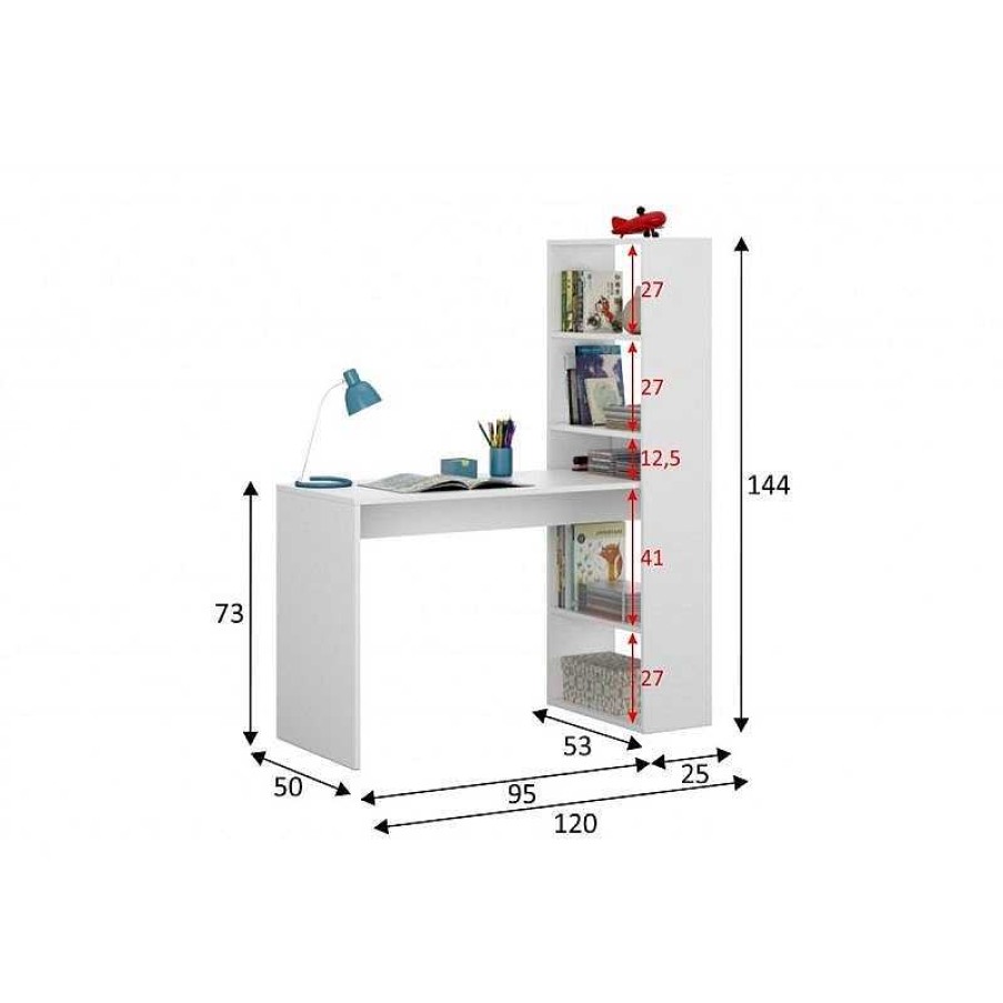 Juvenil SAYEZ | Mesa De Escritorio Con Estanter A Duplo