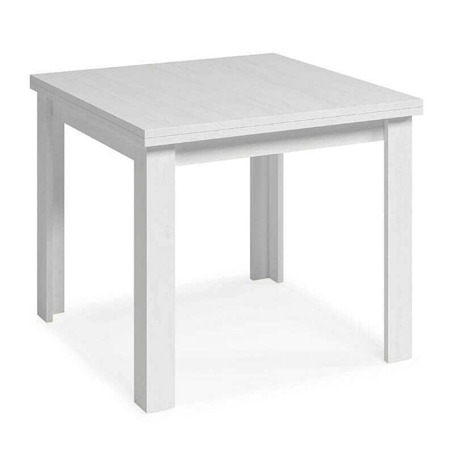 Salones SAYEZ | Mesa Comedor Cuadrada 90X90 Extensible Blanco Polar